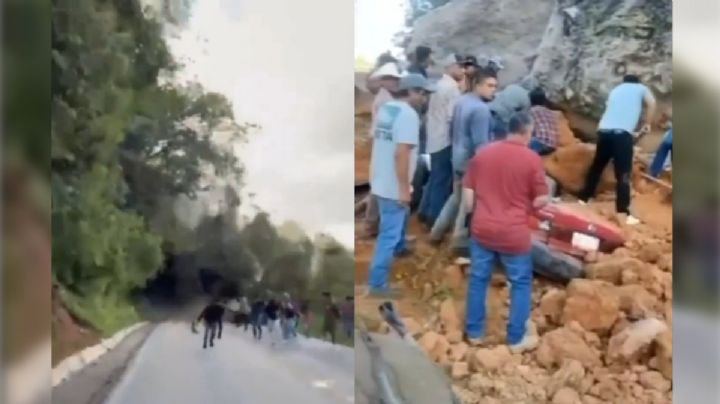 Derrumbe en la carretera Ixtapan-Coatepec dejó 5 lesionados | VIDEO