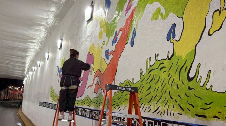 Mural del viaducto de Xalapa: ellas son las artistas que trabajan todas las madrugadas