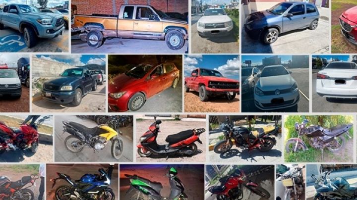 Recupera SSPH 30 vehículos con reporte de robo en una semana en Hidalgo
