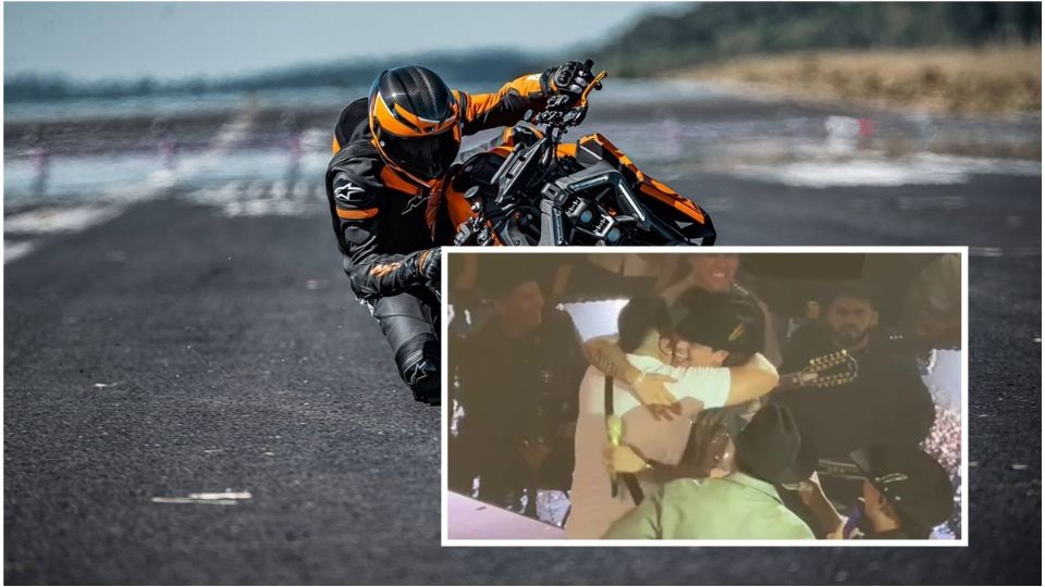 Eduin Caz regaló una motocicleta de más de 400 mil pesos de valor