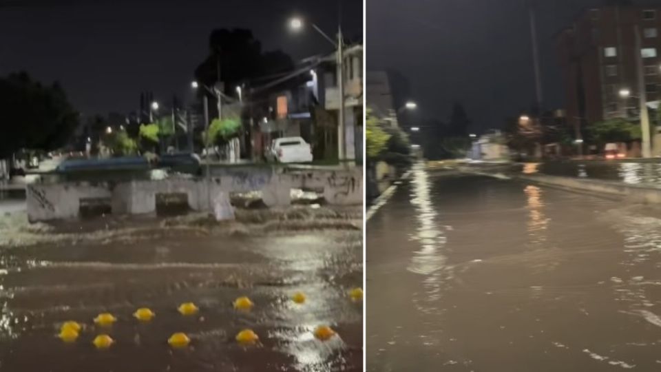 Otra vez se desbordó ayer el Arroyo de Las Liebres por la fuerte lluvia registrada en León.