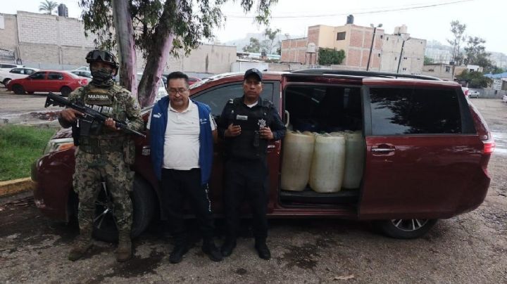 Detienen en Atizapán a adulto mayor por huachicoleo, vendía combustible por redes sociales