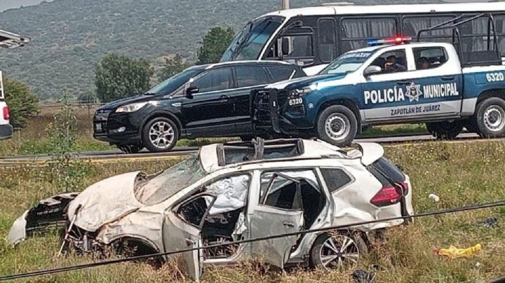 Vuelca camioneta en la México-Pachuca, un muerto; son escoltas de la titular de Semarnat