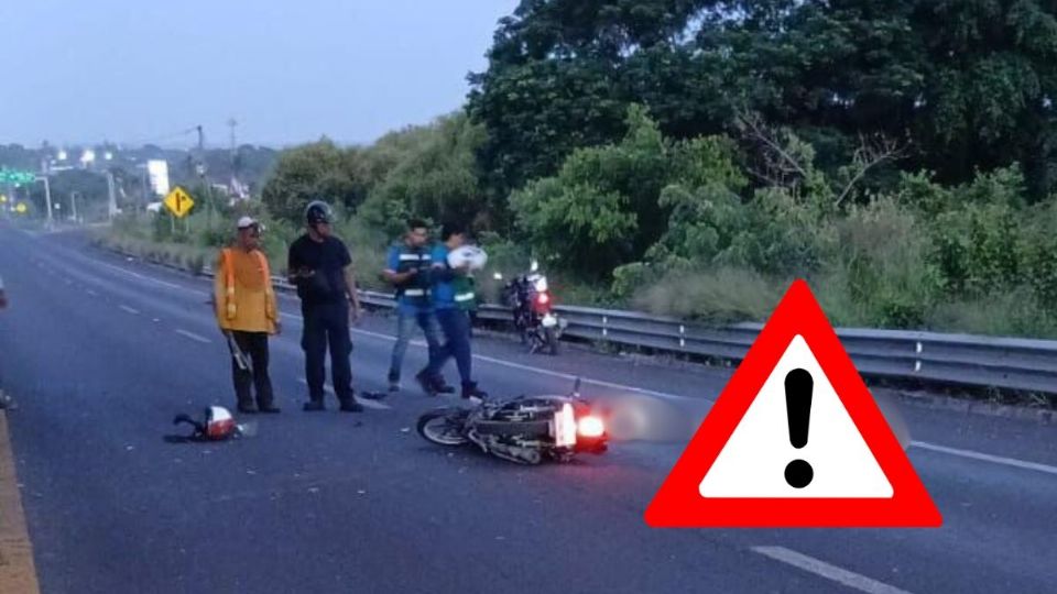 Motociclista muerto en salida de la ciudad de Veracruz