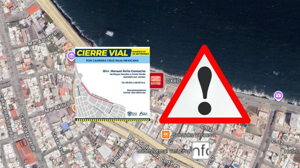 En el bulevar Manuel Ávila Camacho de Boca del Río.