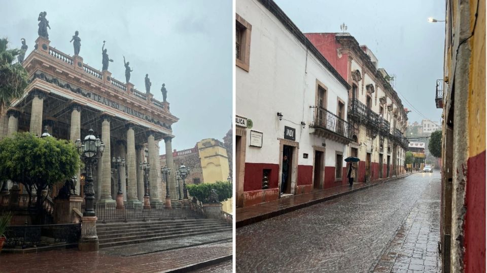 La lluvia de ayer en Guanajuato capital.