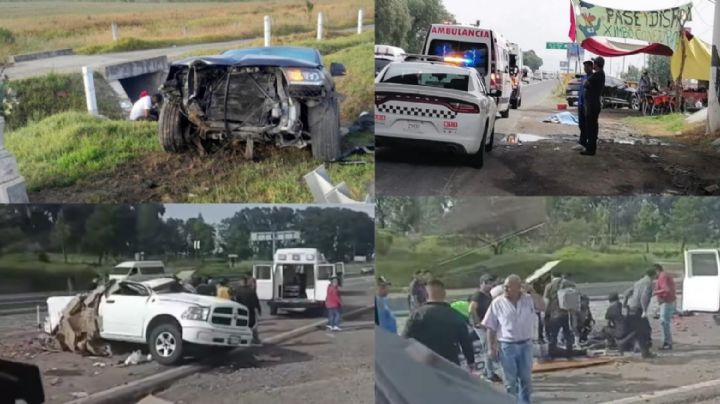Se registran al menos 7 lesionados y un fallecido en 4 accidentes en Hidalgo