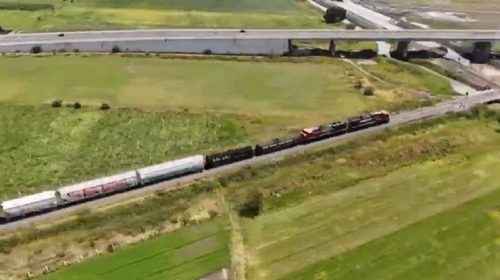 Pasó el primer tren por el Libramiento Ferroviario de Celaya