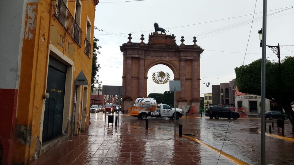 La lluvia de esta tarde en León.