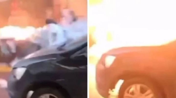 El flamazo de transformador alcanzó hasta 10 metros