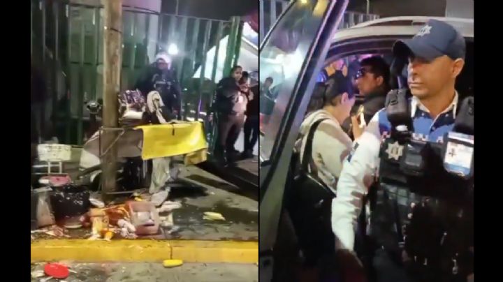 Un conductor en estado de ebriedad arrolló un puesto de elotes, en León| VIDEO