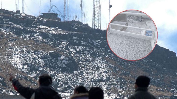 Cofre de Perote amanece con capa de hielo tras paso de frente frío 27 hoy 11 de enero