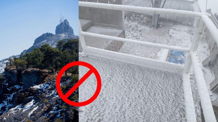 Cierran acceso al Cofre de Perote por hielo tras paso del frente frío; esto sabemos