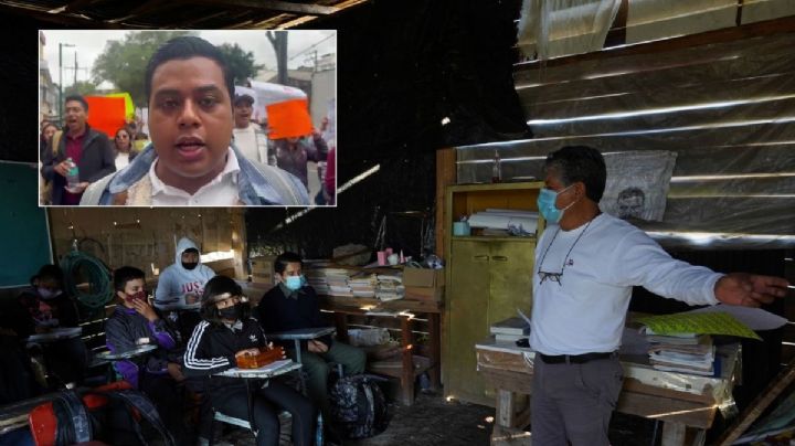 Maestros comunitarios protestan en Xalapa por salario digno por trabajo en zonas marginadas