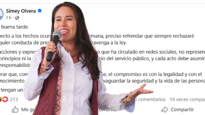 Simey Olvera se deslinda de video escándalo de uno de sus colaboradores