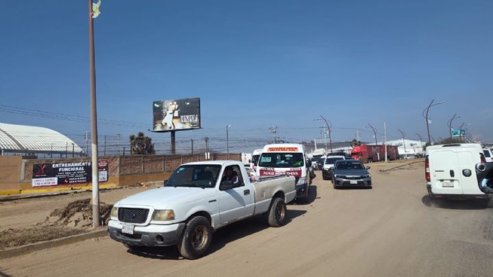 Tras protestas, abren parcialmente circulación del bulevar Santa Catarina de Pachuca; siguen obras
