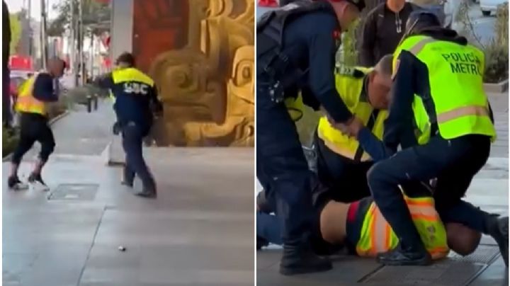 Riña afuera del Metro San Antonio Abad involucra a elemento de Tránsito y civil | VIDEO