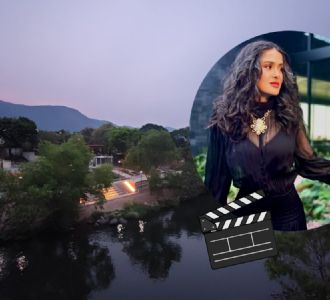 Foto descriptiva de: Salma Hayek es vista en Jalcomulco, Veracruz