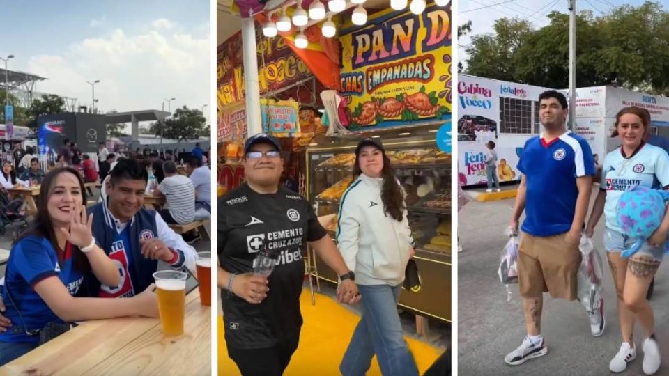 Decenas de aficionados portando playeras del Cruz Azul se vieron en la Feria de León.