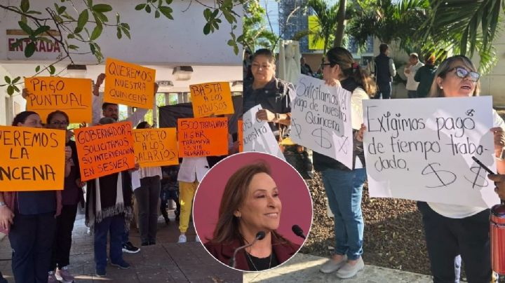 Sector Salud de Veracruz revienta en protestas contra Nahle por incumplimiento de quincena