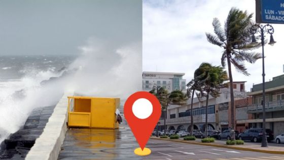 Rachas del norte en el estado de Veracruz superan los 100 km/h