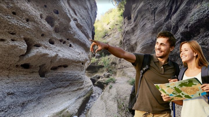 Al sur de Hidalgo, una barranca parece colmena hecha por abejas; así es de majestuosa