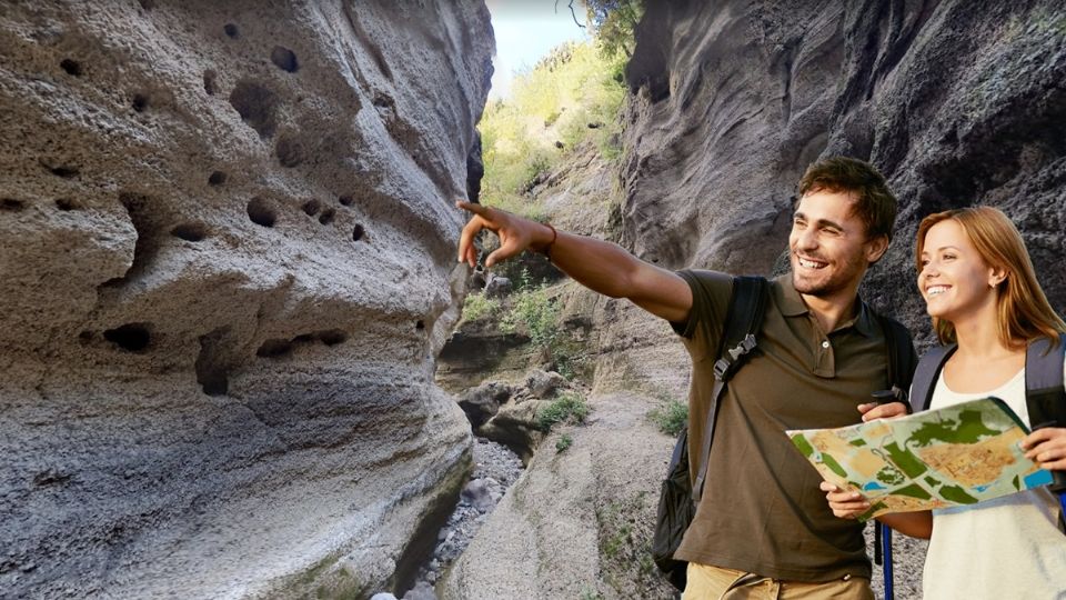 En las formaciones rocosas hay hoyos que parecen una colmena de abejas