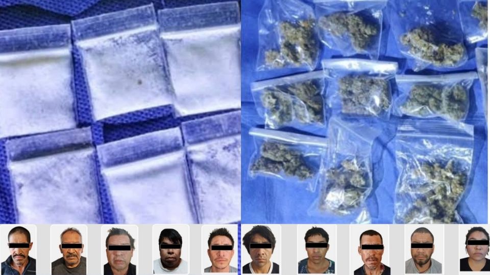 10 personas fueron detenidas por su presunta relación con el delito de narcomenudeo en Metztitlán