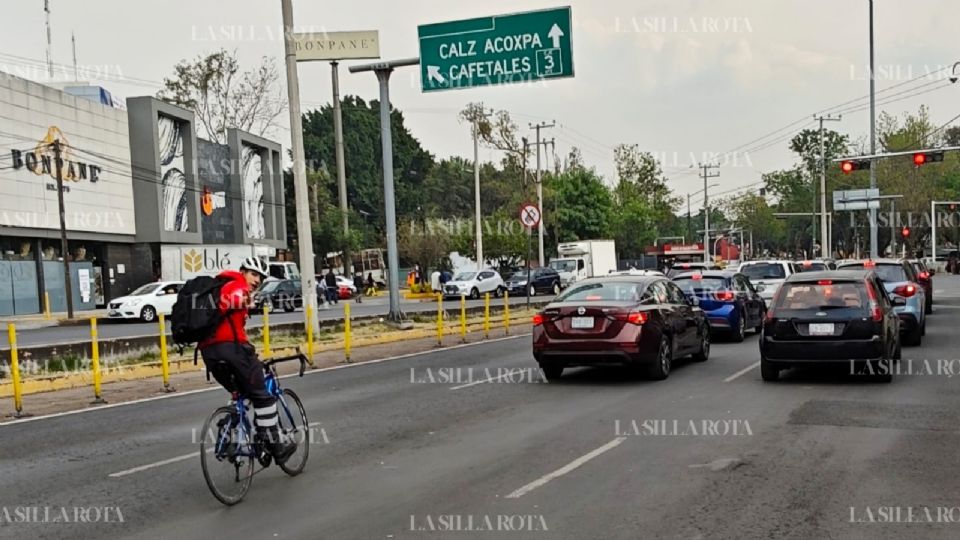 Secretaría de Obras olvida ciclovías en Acoxpa y División del Norte