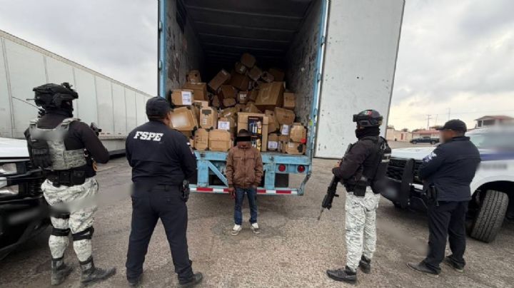 Aseguran tráiler con 12  toneladas de mercancía china en San Diego de la Unión