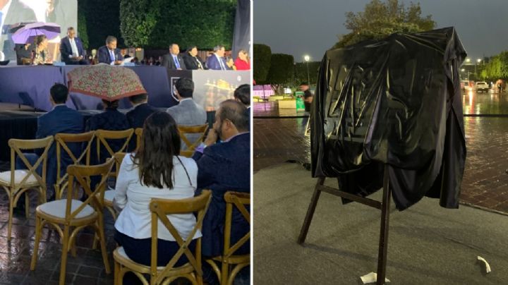 La placa de aniversario León 450 se quedó guardada detrás de un trapo mojado