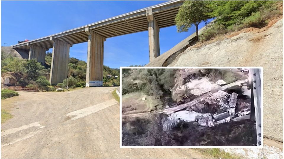 El accidente ocurrió en el puente llamado Santa María Asunción