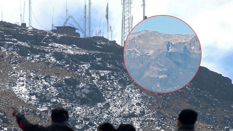 Cae tercera nevada en el Cofre de Perote en Veracruz; se vio desde Xalapa y Coatepec