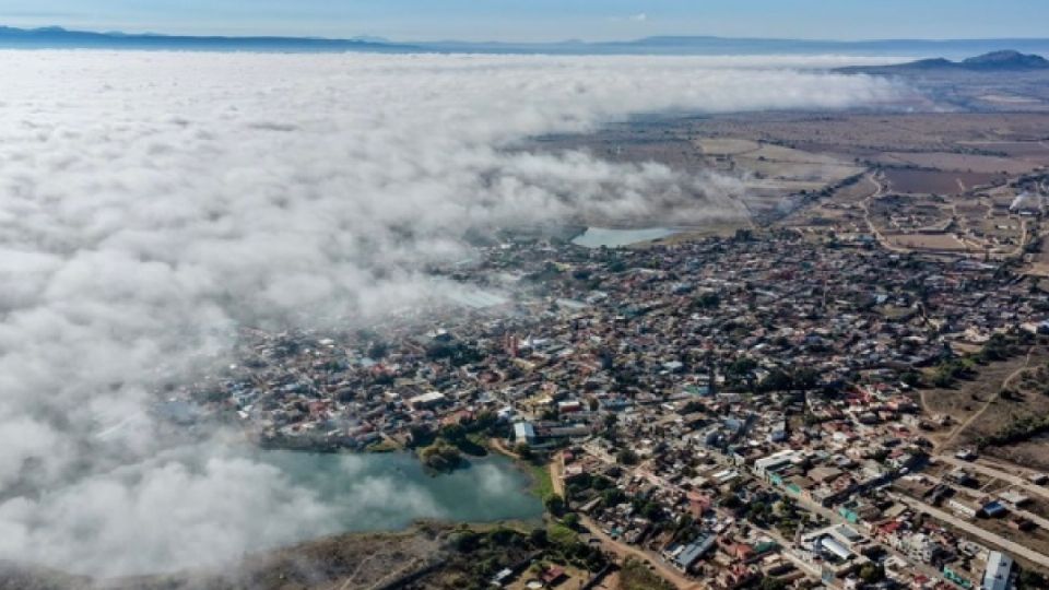 Niebla y frío, ayer por la mañana en Ocampo.