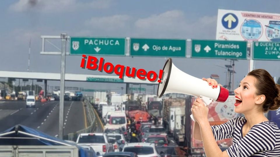 El bloqueo en la México-Pachuca será cuando haya la mayor carga vehicular