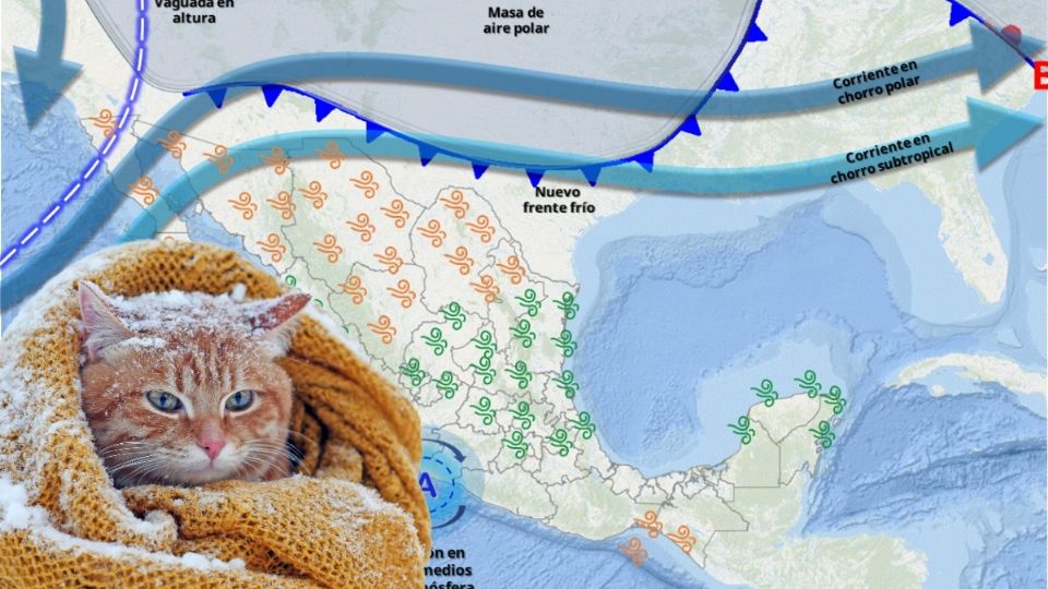 El Servicio Meteorológico Nacional de la Conagua advierte la entrada del frente frío número 32