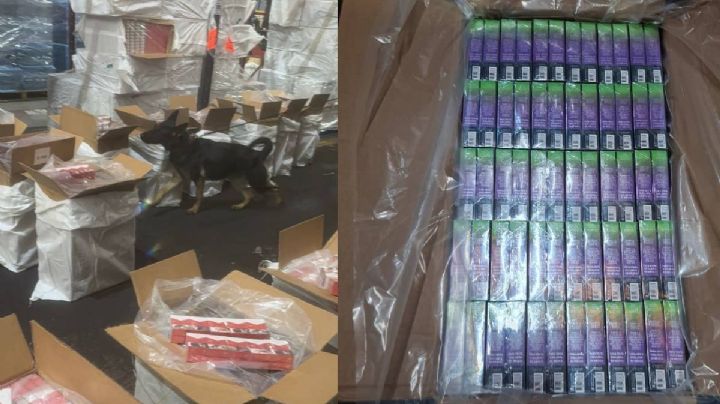 Marina decomisa 88 toneladas de cigarros pirata en el AICM