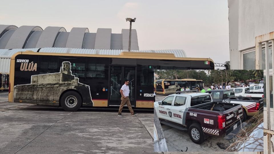 Aseguran camiones Ulúa por aumento de tarifas en transporte público en Veracruz y Boca del Río