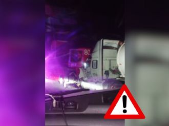Chocan pipa y ADO en autopista México-Tuxpan; autobús iba hacia Tecolutla