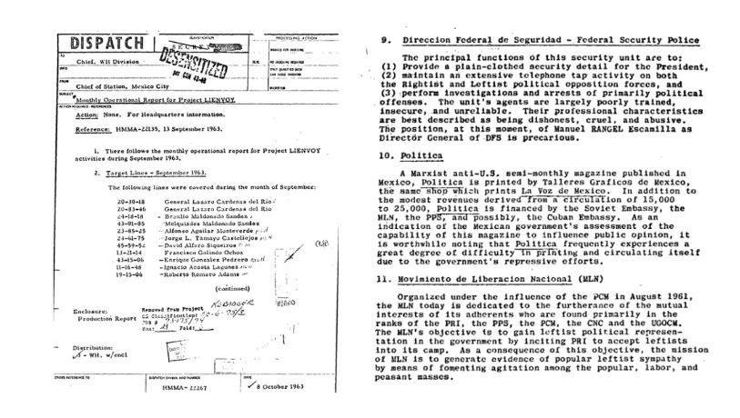 Érase una vez la CIA en México: la Operación LIENVOY