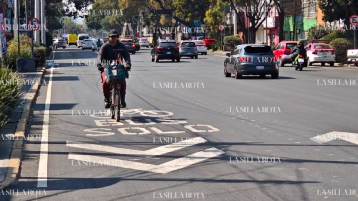 Obras en Eje 3 Sur reducen el carril bus-bici y violan la norma