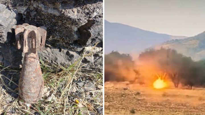 ¡Sí explotó! Detonó el Ejército la granada de mortero encontrada en la calle como fierro viejo | VIDEO