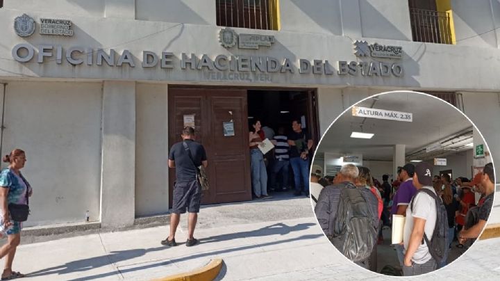 Largas filas y horas de espera para reemplacamiento en Veracruz, se quejan conductores