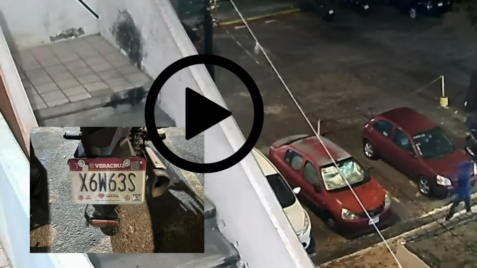 VIDEO: Captan robo de motocicleta en fraccionamiento Las Hortalizas del puerto de Veracruz