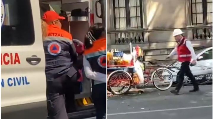 Camión de carga derriba postes y deja una persona lesionada en la colonia San Rafael