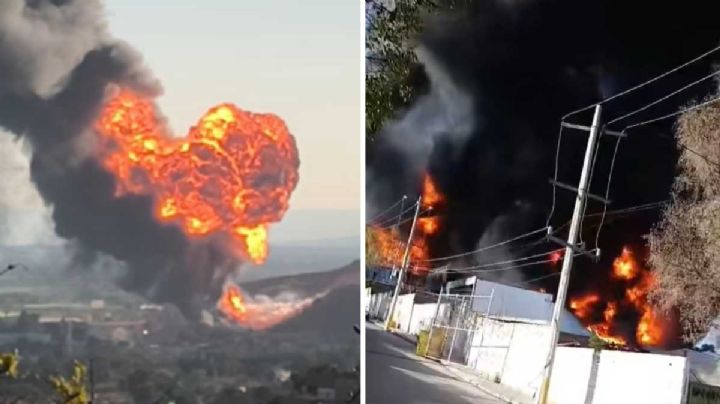 Explota distribuidora de pegamentos: Flamazos superaron los 100 metros de altura