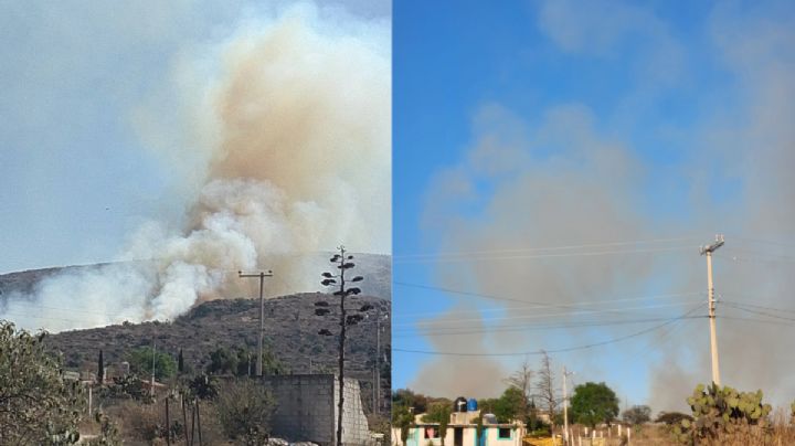 Se reporta incendio en el cerro de Tlaxiaca; habitantes piden auxilio