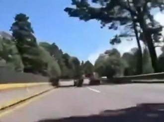 VIDEO del grave accidente de motociclista en la México-Cuernavaca