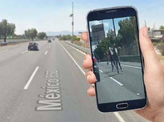 Jóvenes circulan en patines en la México-Pachuca y se expone