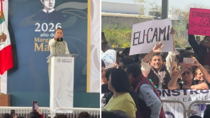 La cartulina que llamó la atención de Claudia Sheinbaum en León